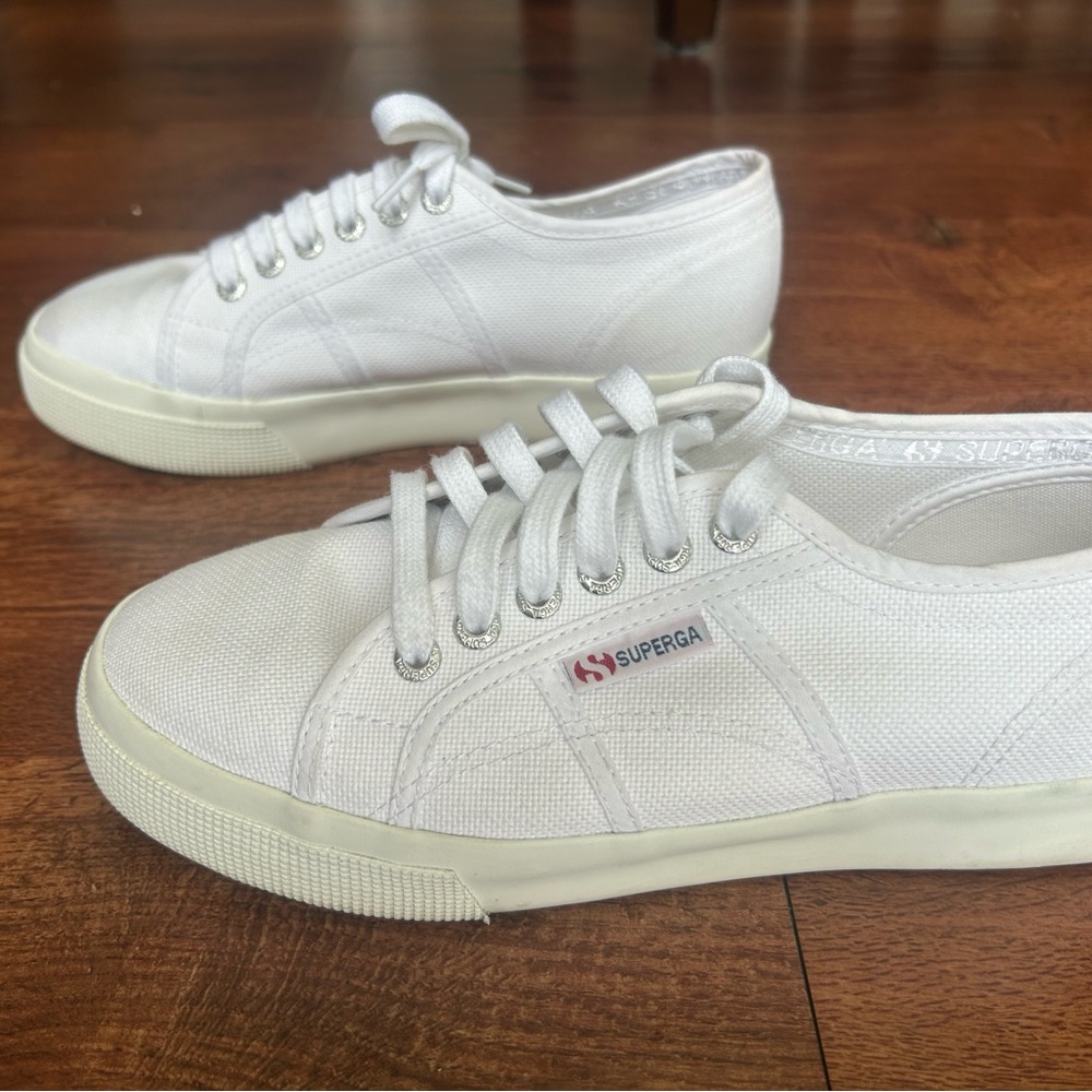 Superga Classic Cotu 2750 Off-White Canvas Lace-Up Shoes